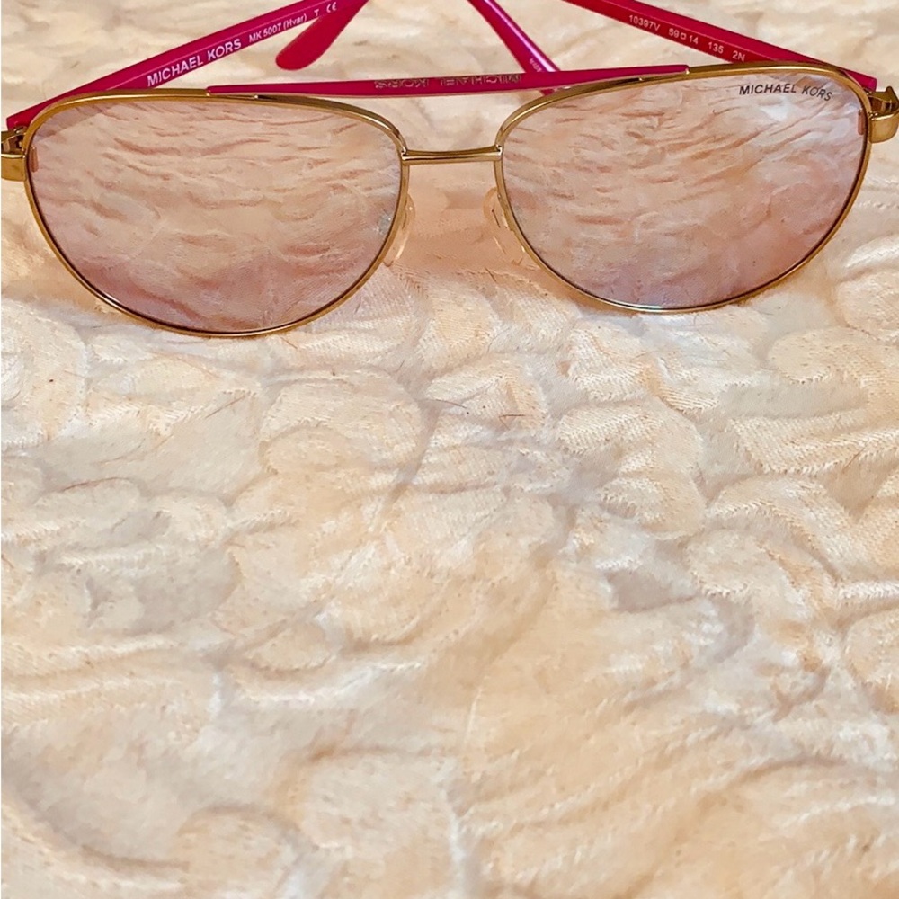 Lightweight, Rose-Colored Michael Kors Sunglasses, worn only once.